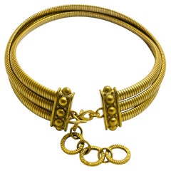 Vintage CHRISTIAN DIOR vergoldete Kette Kristalle Halskette Laufsteg Halskette