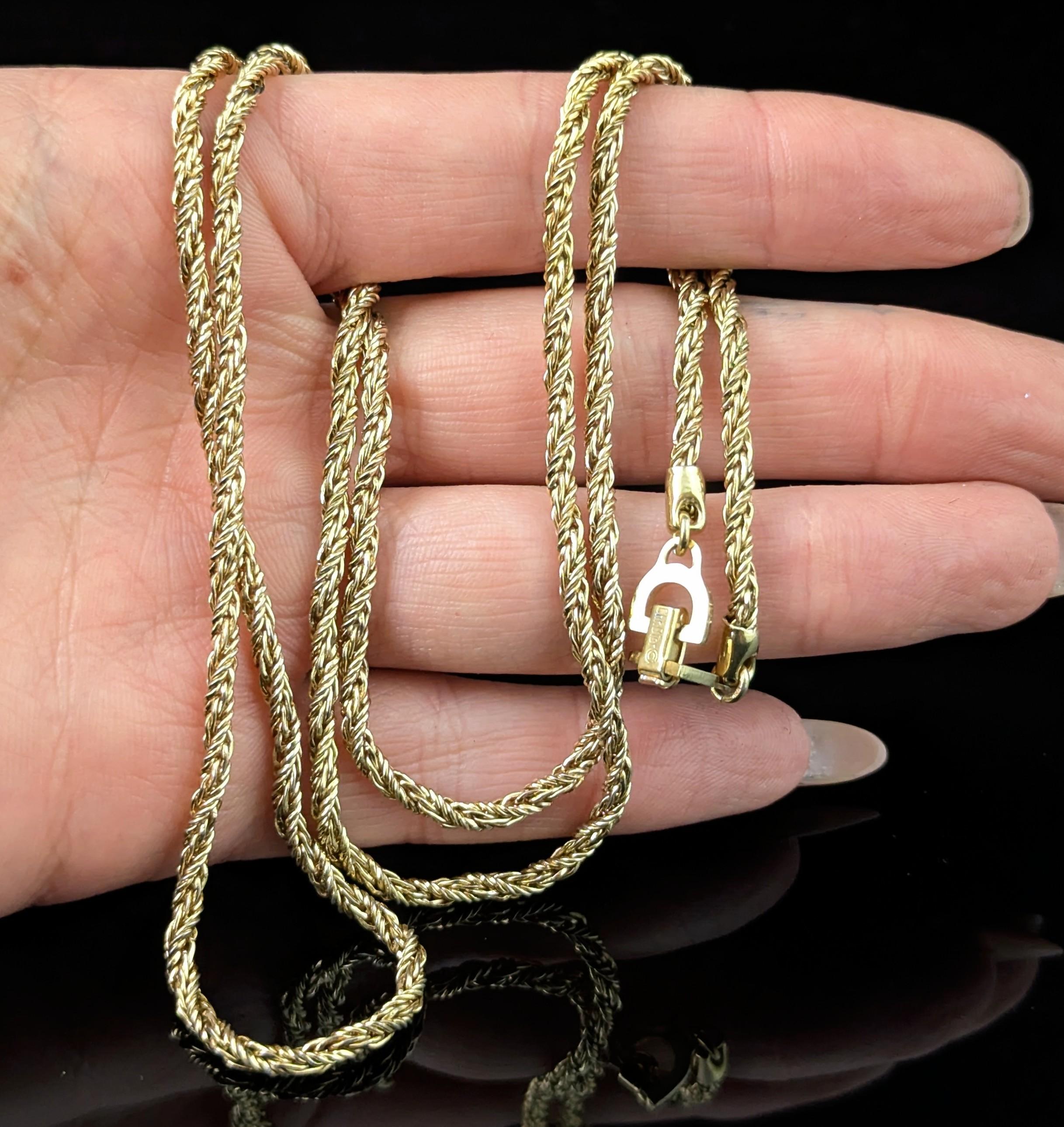 Vintage Christian Dior gold plated chain necklace For Sale 4