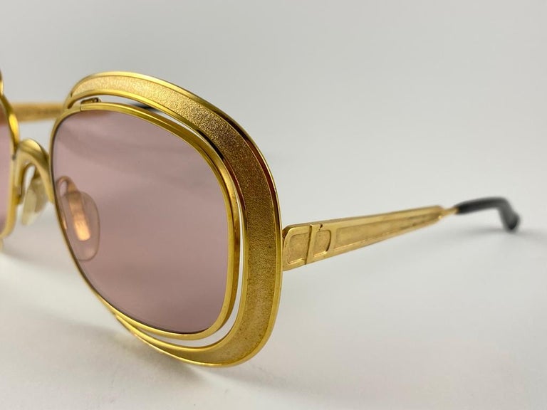 Vintage Ultra Rare Christian Dior Gold Sunglasses Made in  display picture 3