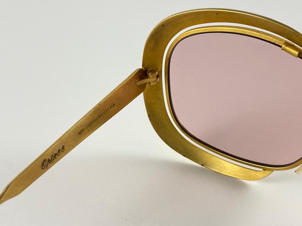 Women's Vintage Ultra Rare Christian Dior Gold Sunglasses Made in Austria 1970's 