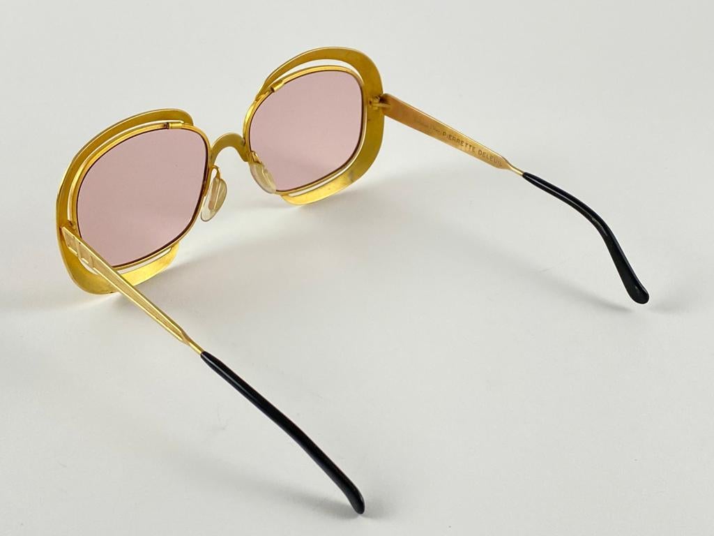 Vintage Ultra Rare Christian Dior Gold Sunglasses Made in Austria 1970's  1
