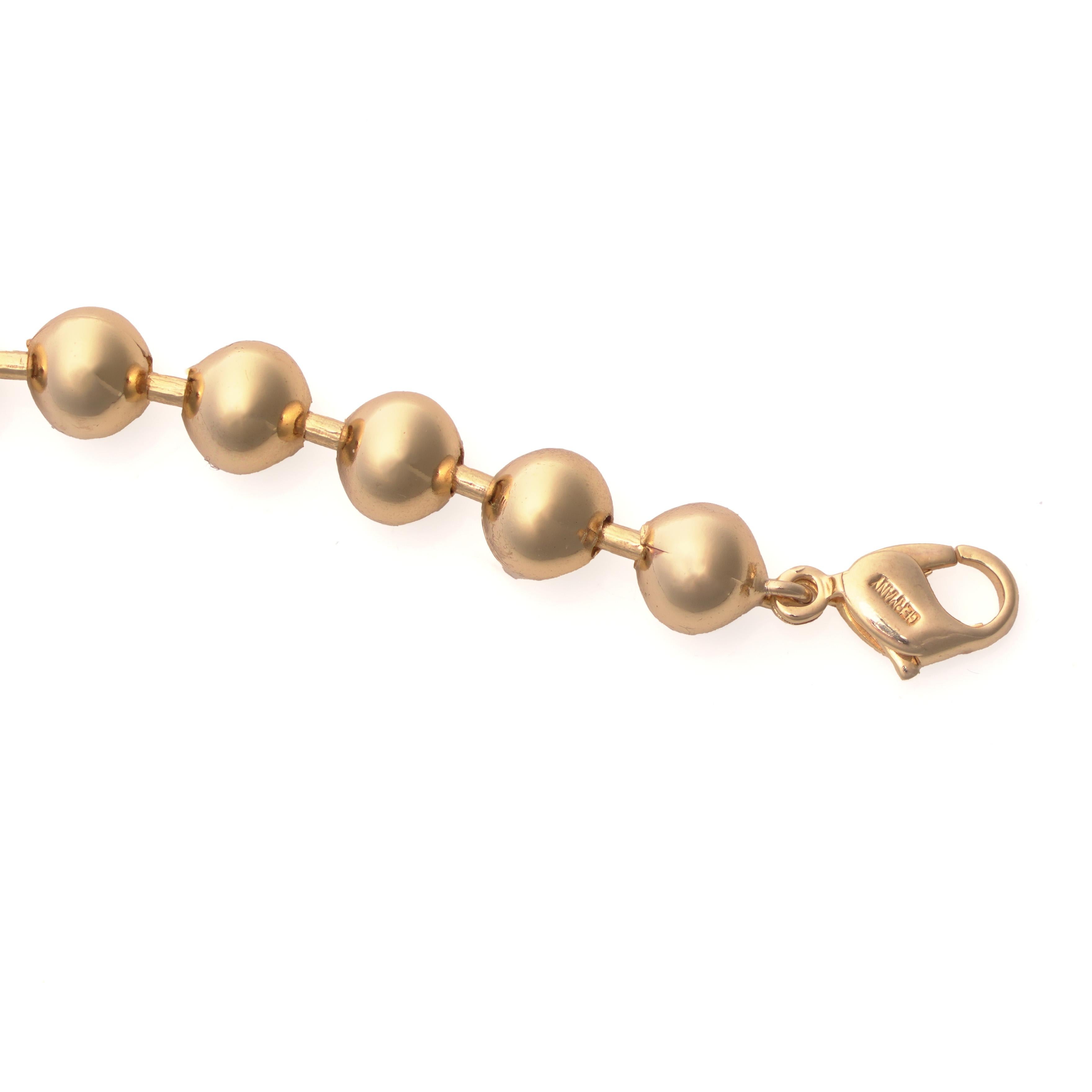 Christian Dior vintage  Gold-Tone Beaded Bracelet For Sale 3