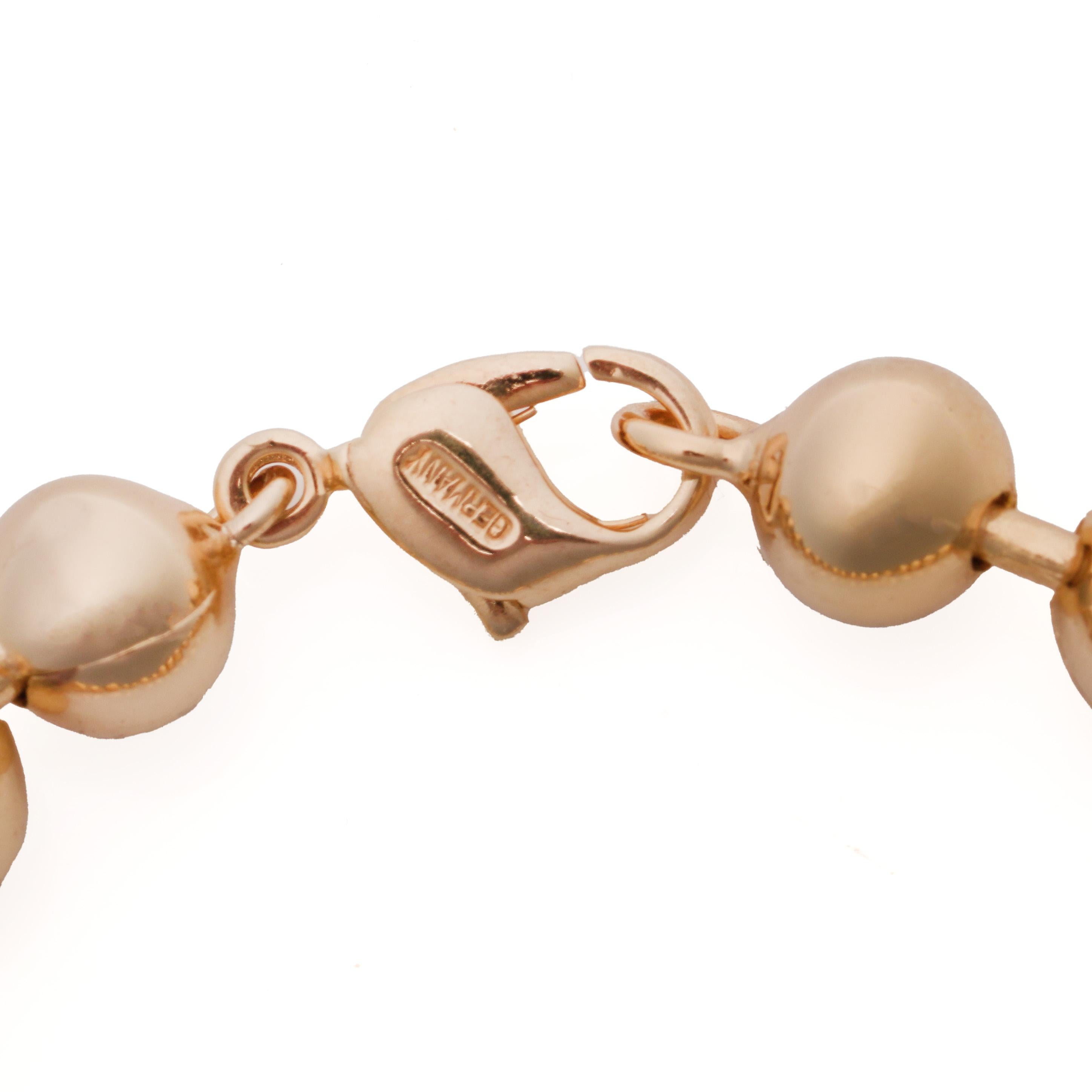 Christian Dior vintage  Gold-Tone Beaded Bracelet For Sale 5