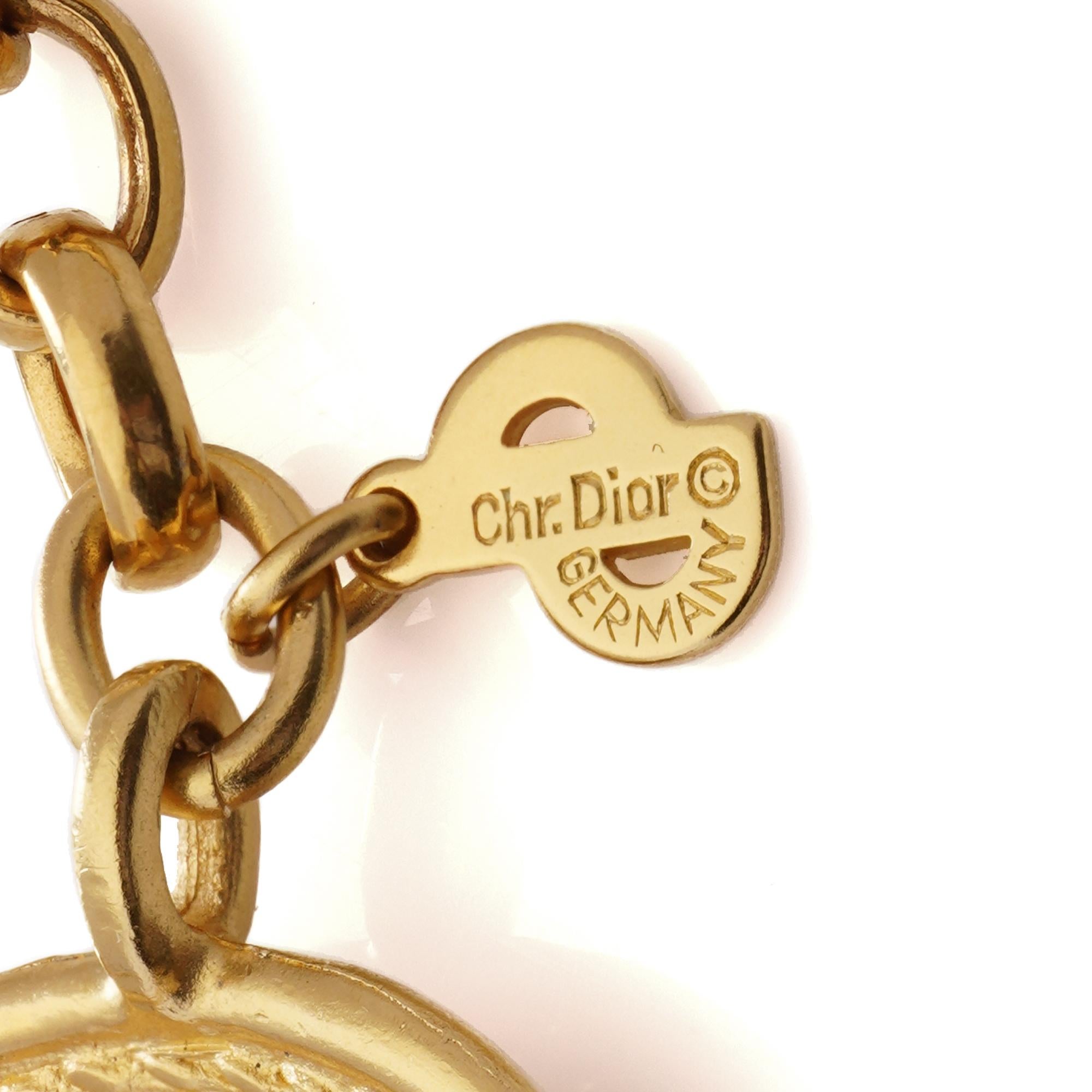 Vintage Christian Dior Gold-Tone Bracelet, Circa 1980s For Sale 3