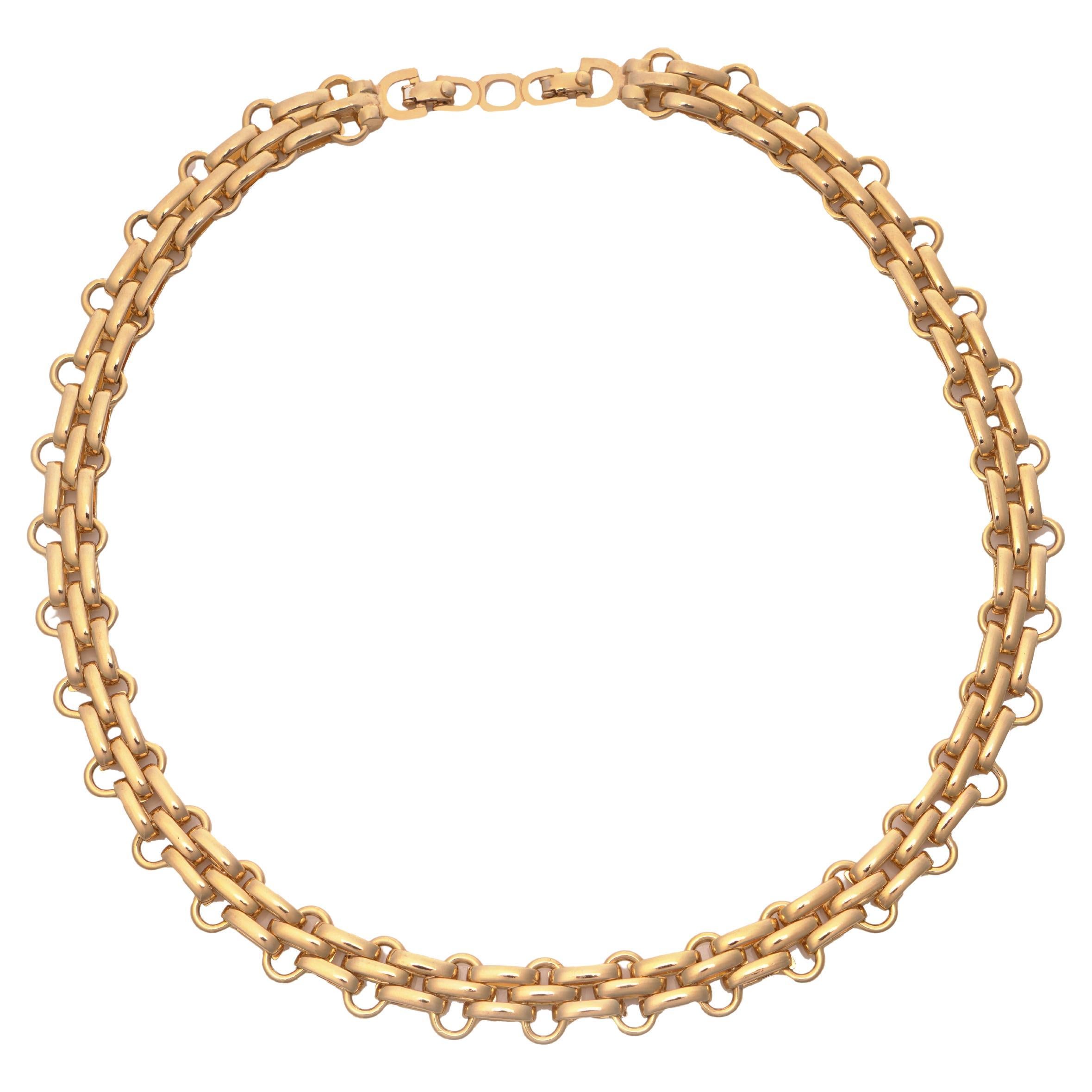 Vintage Christian Dior Gold-Tone Link Halskette