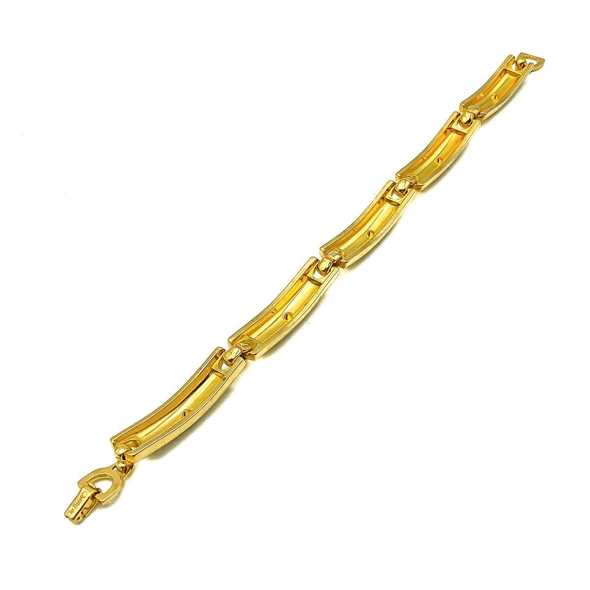 Vintage Christian Dior Gold Under the Stars Celestial Line Bracelet 1980 Pour femmes en vente