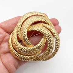 Vintage Christian Dior Statement Grande Embellished Knot Brooch 1980s