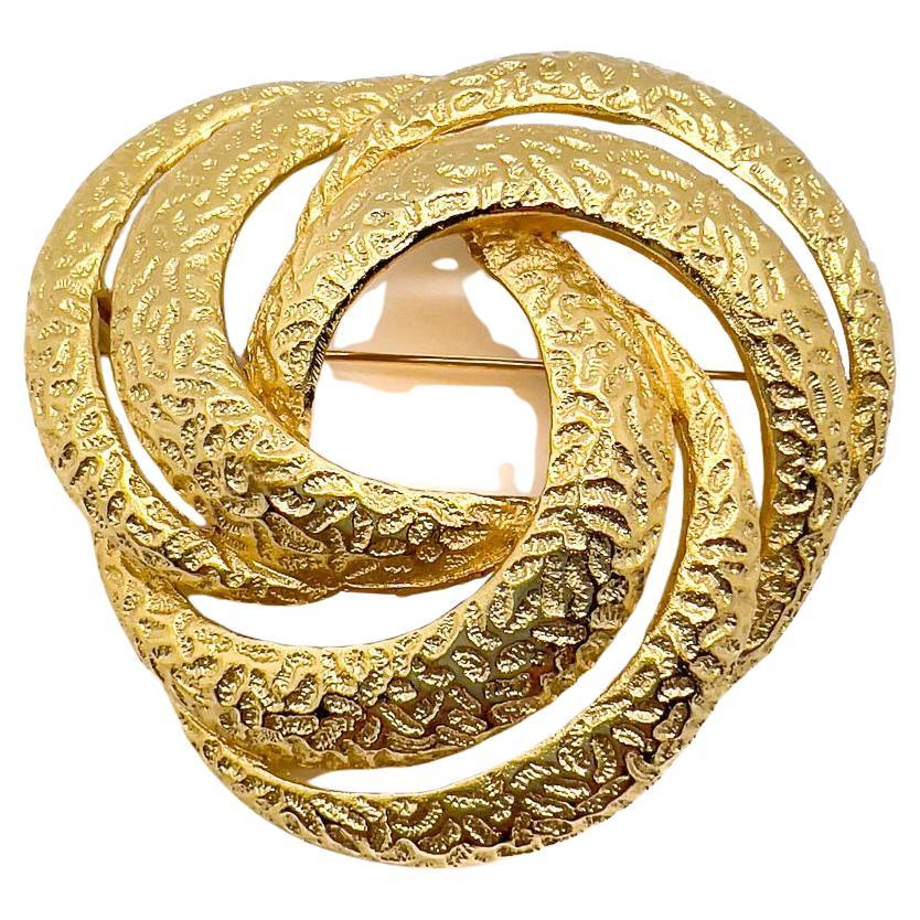 Vintage Christian Dior Grande Embellished Knot Brooch 1980s For Sale