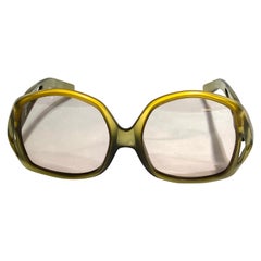 Vintage Christian Dior Green Square Sunglasses