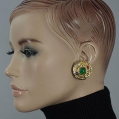 Vintage CHRISTIAN DIOR Gripoix Jeweled Earrings