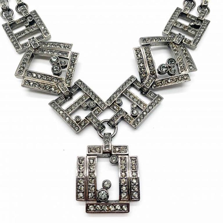 Women's Vintage Christian Dior Haute Couture Art Deco Necklace by Galliano 2000s