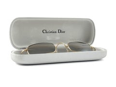 Christian Dior HANOI 000 - Petites lunettes de soleil dorées vintage Y2K, années 2000