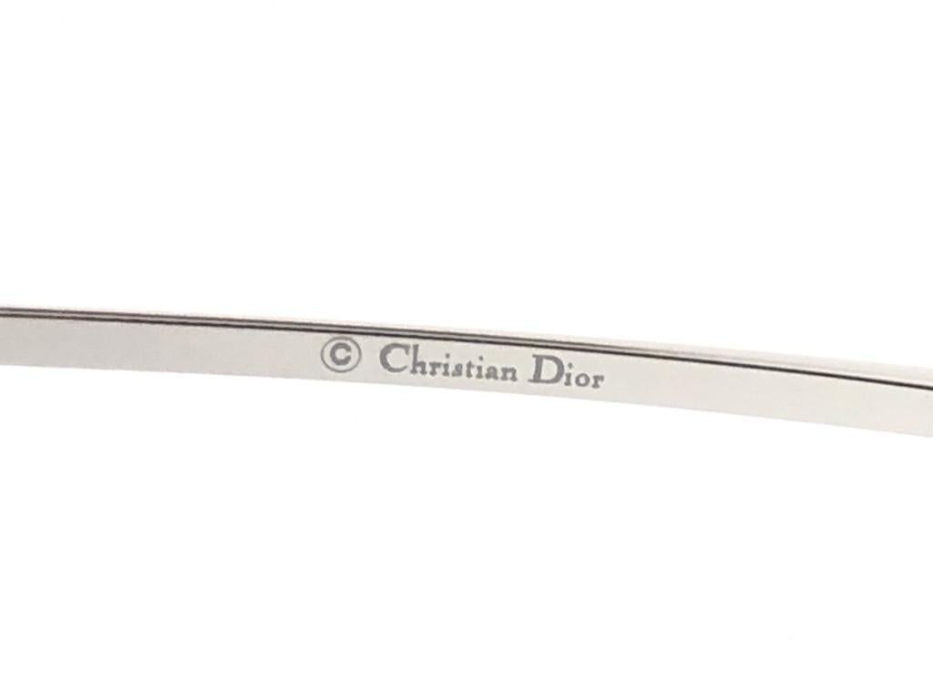 Christian Dior - Lunettes de soleil portefeuille argentées « » HIPPY 1 « », automne 2000 Y2K en vente 1