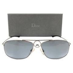 Vintage Christian Dior " HIPPY 2 " Silver Wrap Sunglasses Fall 2000 Y2K