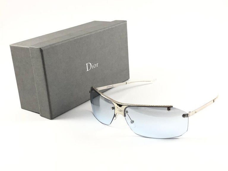 Vintage Christian Dior HIT Light Blue Lens Wrap Sunglasses Fall 2000 Y2K For Sale at 1stDibs dior y2k sunglasses y2k dior sunglasses dior sunglasses y2k