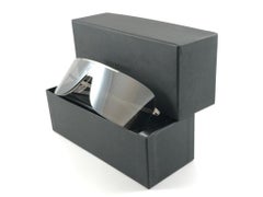 Christian Dior - Lunettes de soleil portefeuille vintage argentées métalliques pour homme 0038, automne 2000 Y2K