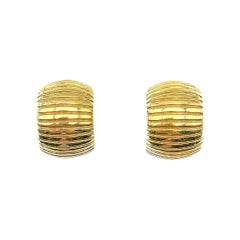 Vintage Christian Dior Huggie Hoop Earrings 1980s