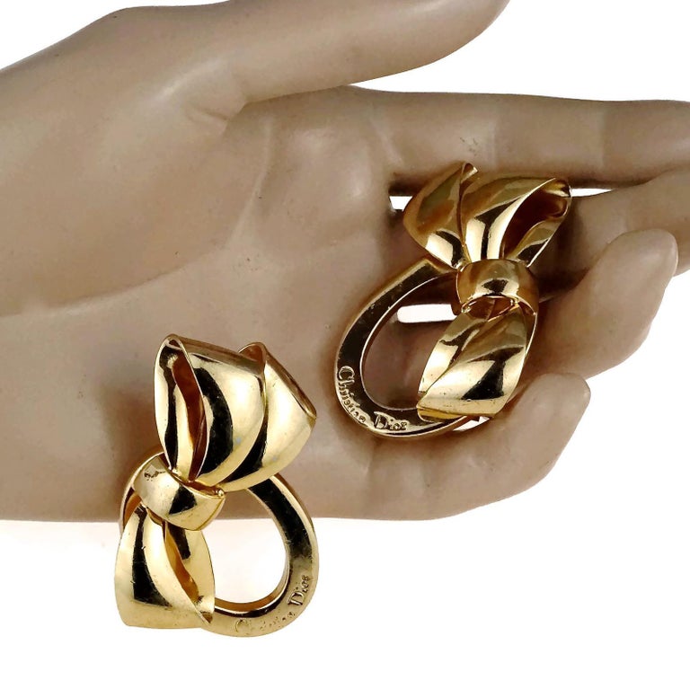 Dior bow earrings