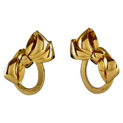 Vintage CHRISTIAN DIOR Iconic French Bow Frame Earrings