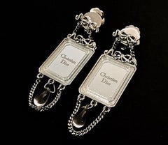 Vintage CHRISTIAN DIOR Iconic French Bow Mirror Drop Earrings