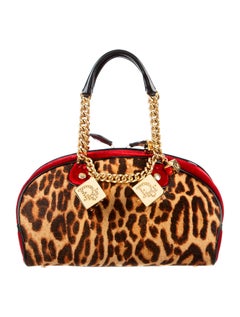 Vintage Christian Dior Iconic Leopard Gambler Bag 2004