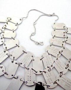 Vintage CHRISTIAN DIOR ID Name Plate Tiered Cleopatra Necklace