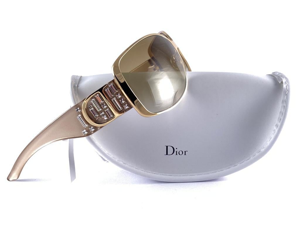 Vintage Christian Dior INDINIGHT 1 Extra Large Wrap Sunglasses Fall 2000 Y2K For Sale 8