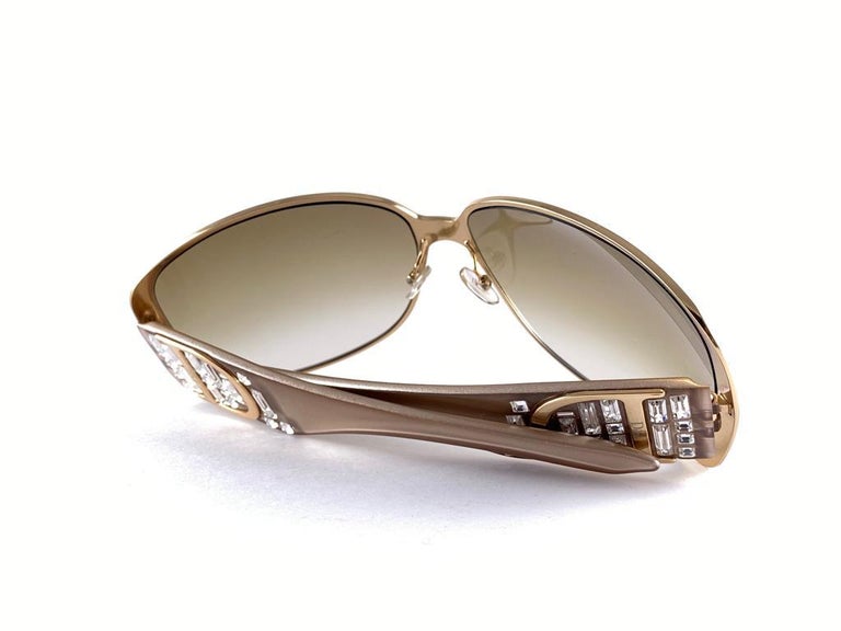 Vintage Christian Dior INDINIGHT 1 Extra Large Wrap Sunglasses