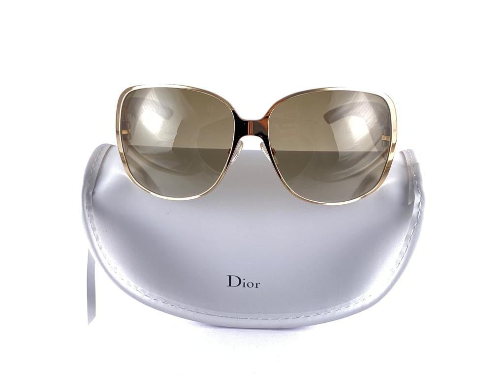 Gray Vintage Christian Dior INDINIGHT 1 Extra Large Wrap Sunglasses Fall 2000 Y2K For Sale