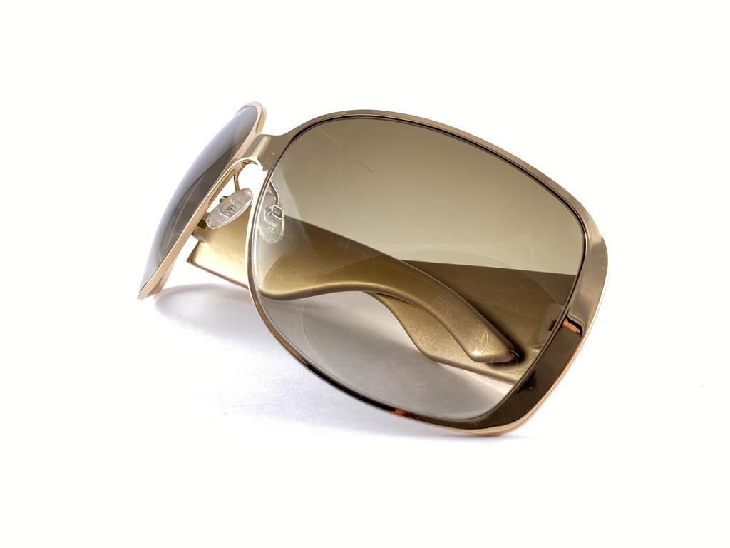 Vintage Christian Dior INDINIGHT 1 Extra Large Wrap Sunglasses Fall 2000 Y2K In New Condition For Sale In Baleares, Baleares