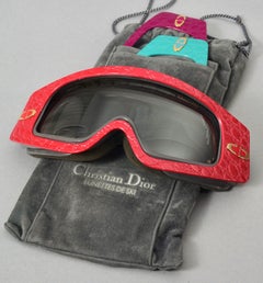 Vintage CHRISTIAN DIOR Interchangeable 3 Face Plates Ski Goggles Sunglasses