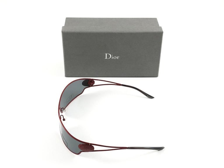 Vintage Christian Dior J'Adore Burgundy Wrap Sunglasses Fall 2000 Y2K