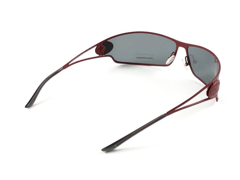 Vintage Christian Dior J'Adore Burgundy Wrap Sunglasses Fall 2000 Y2K