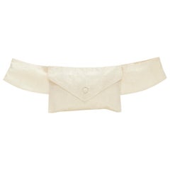 vintage CHRISTIAN DIOR JOHN GALLIANO cream floral lace envelope waist belt bag