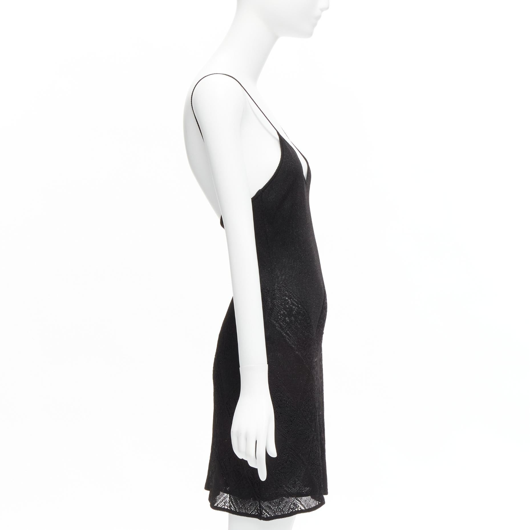 Women's vintage CHRISTIAN DIOR John Galliano  harlequin check knit mini slip dress S