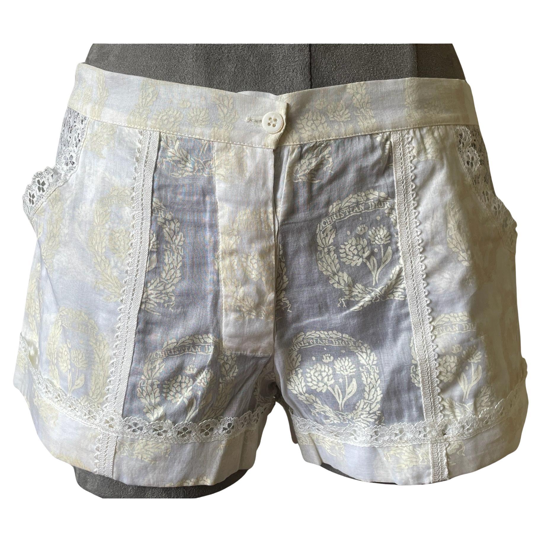 Vintage Christian Dior Short Toile Dentelle NWT Galliano Era