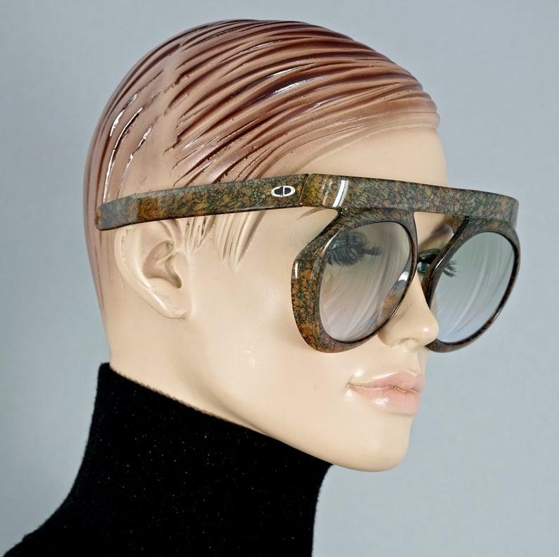 Occhiali da sole vintage Christian Dior Lady Gaga oversize A Space Age In condizioni ottime a Kingersheim, Alsace