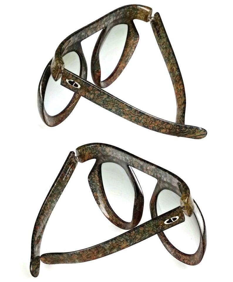 Vintage CHRISTIAN DIOR Lady Gaga Oversized Space Age Sunglasses In Excellent Condition In Kingersheim, Alsace