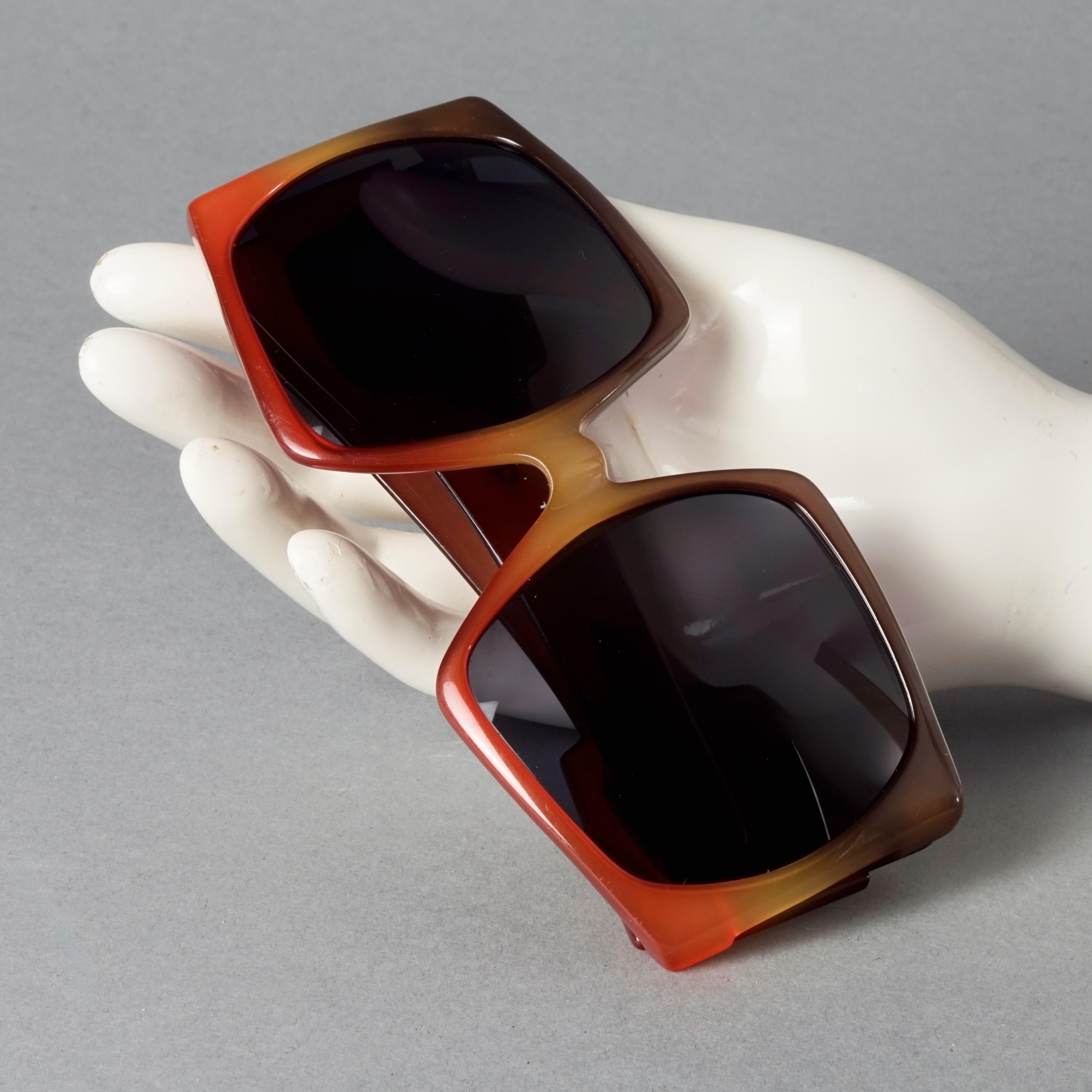 Vintage CHRISTIAN DIOR Lady Gaga Square Side Lenses Oversized Sunglasses 4