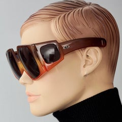 Vintage CHRISTIAN DIOR Lady Gaga Square Side Lenses Oversized Sunglasses