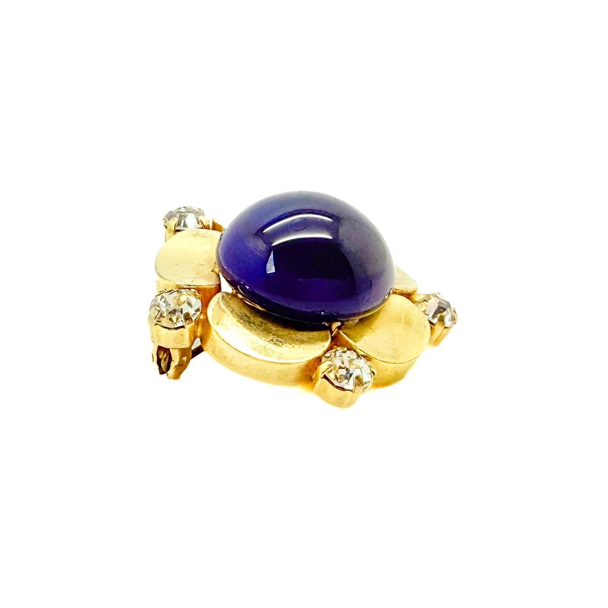 Vintage Christian Dior Broche Fleur Stylisée Lapie 1967 Bon état - En vente à Wilmslow, GB