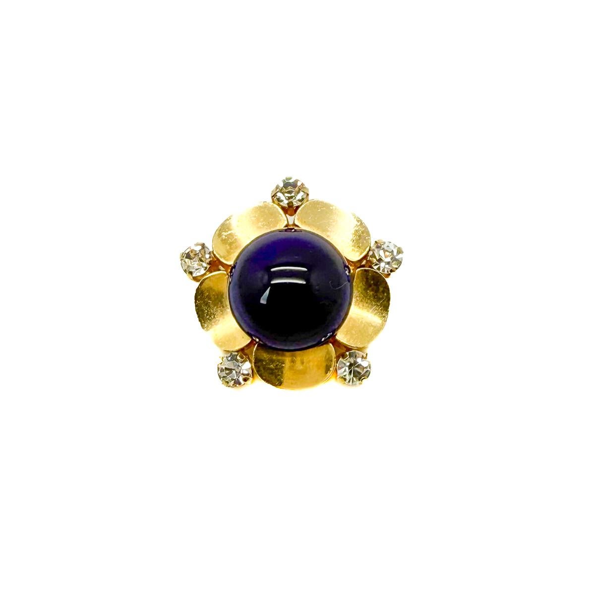 Vintage Christian Dior Broche Fleur Stylisée Lapie 1967 Pour femmes en vente