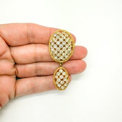 Vintage Christian Dior Lattice Droplet Brooch 1961