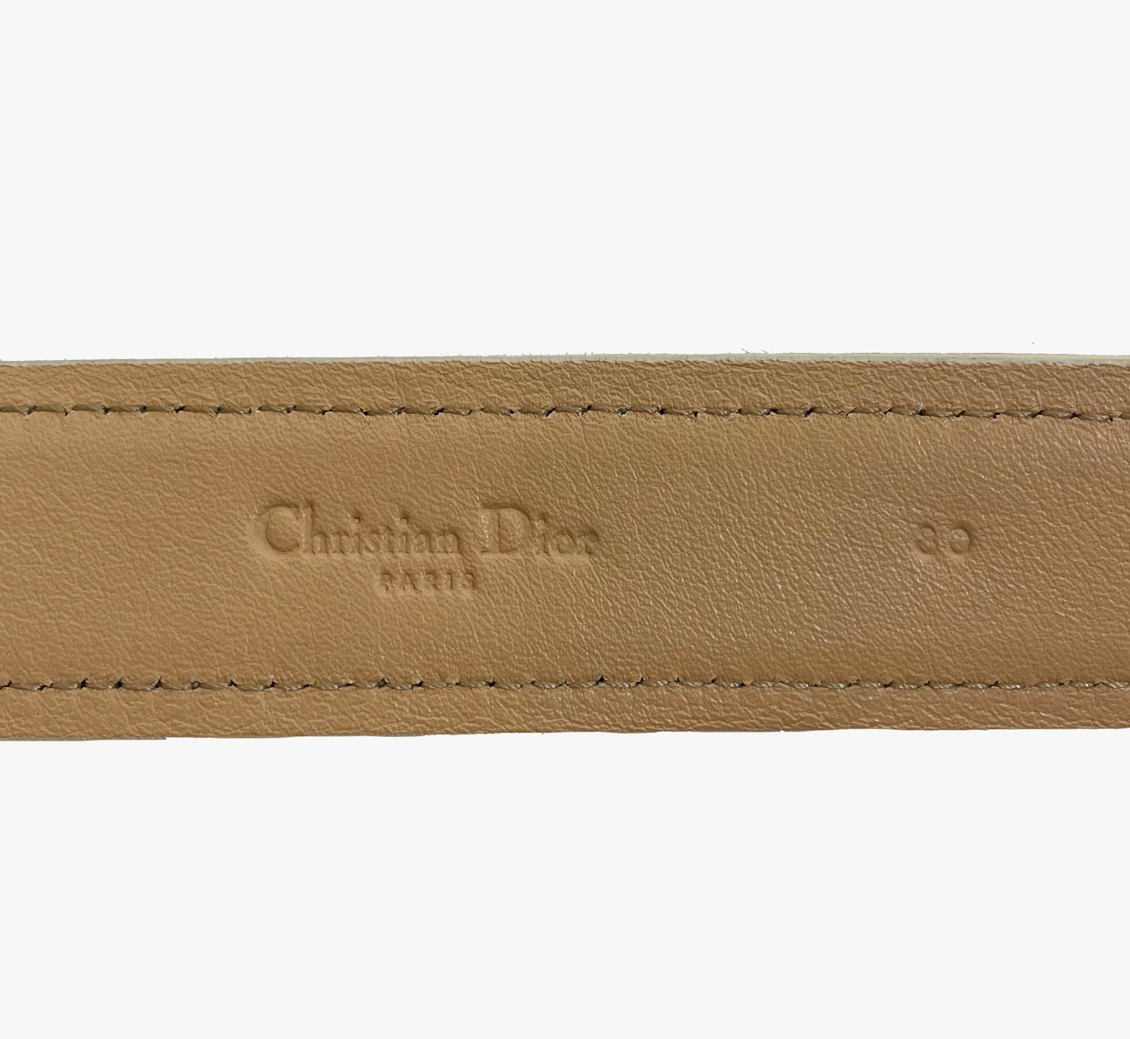 Vintage Christian Dior leather belt In Good Condition For Sale In New York, NY