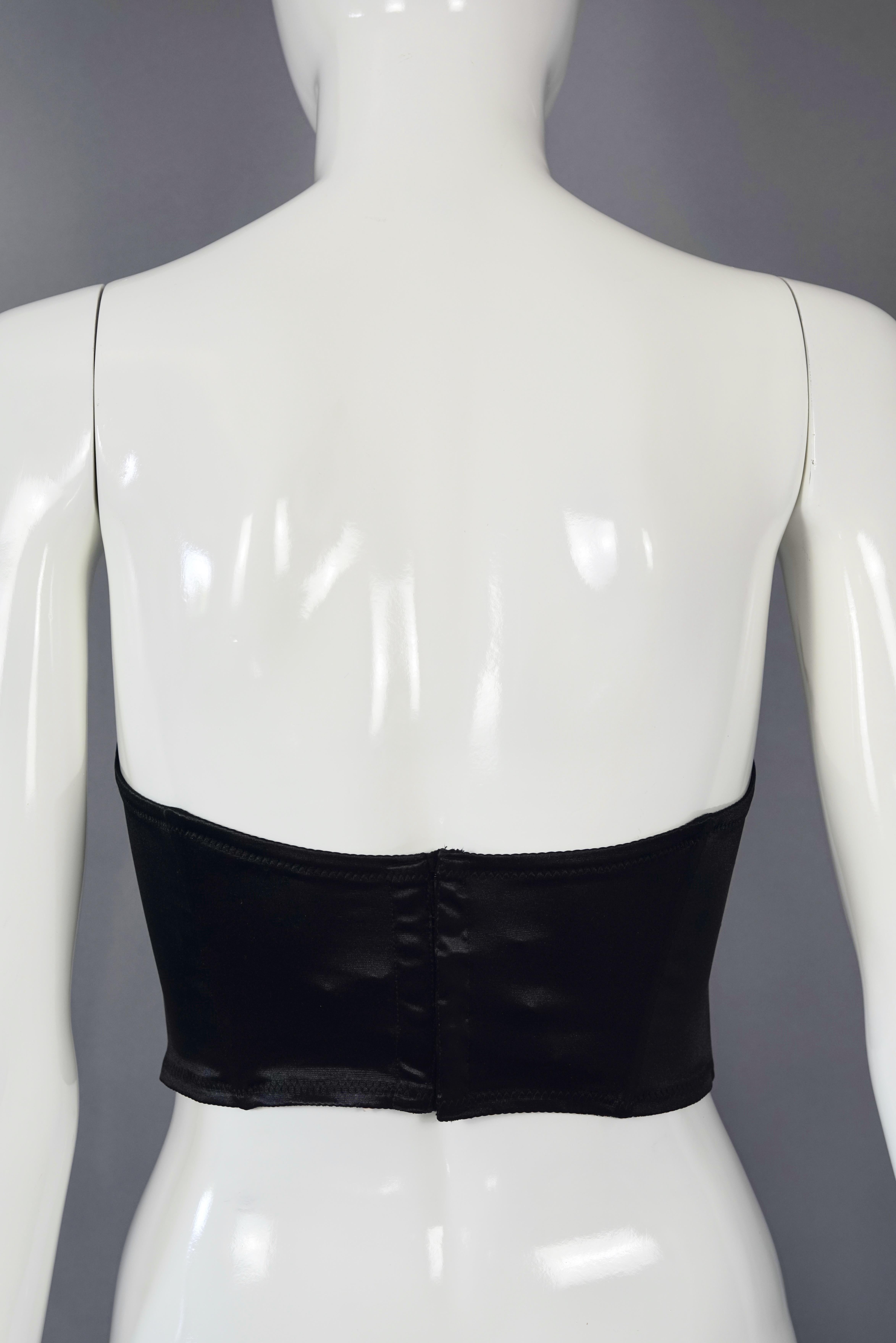 Vintage CHRISTIAN DIOR Logo Corset Bustier Tube Top In Excellent Condition In Kingersheim, Alsace