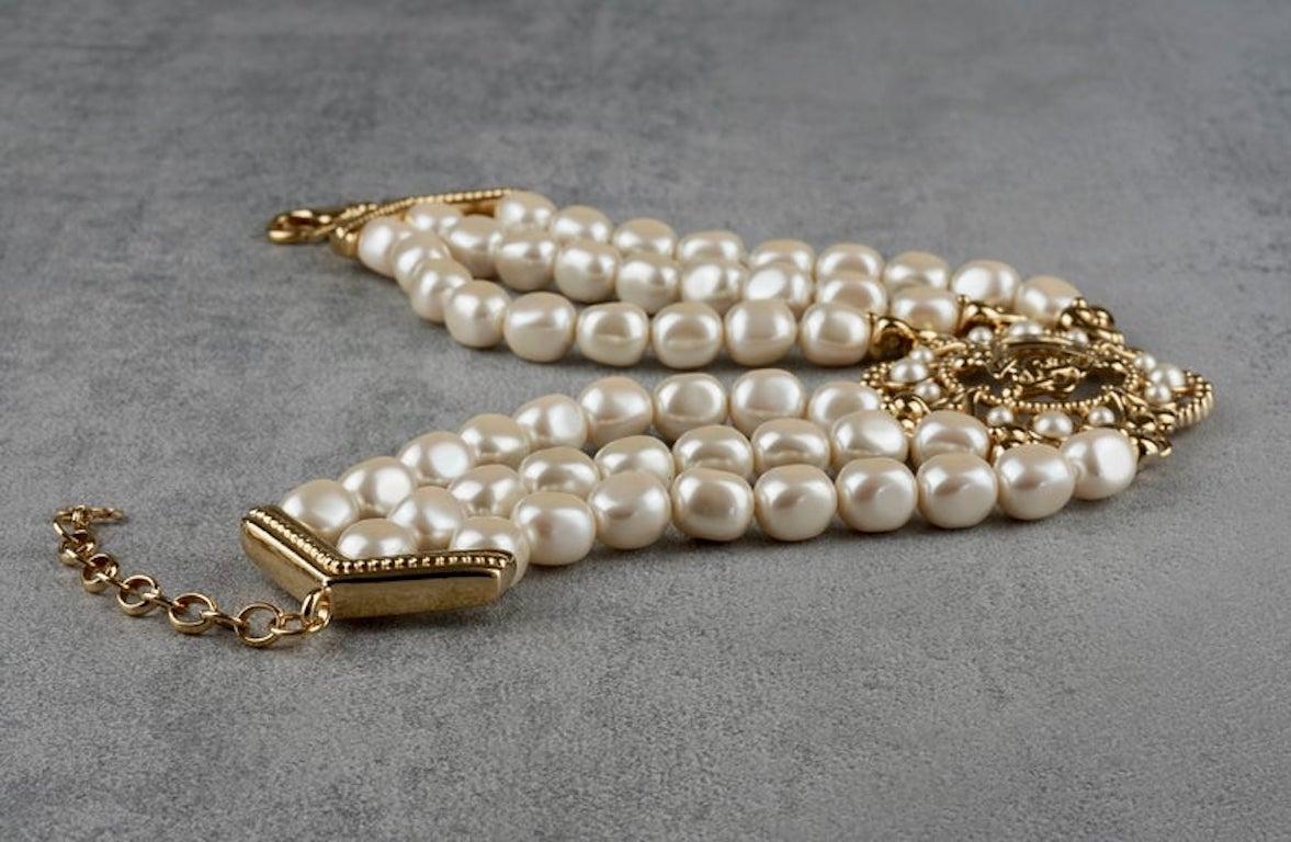 dior pearl choker