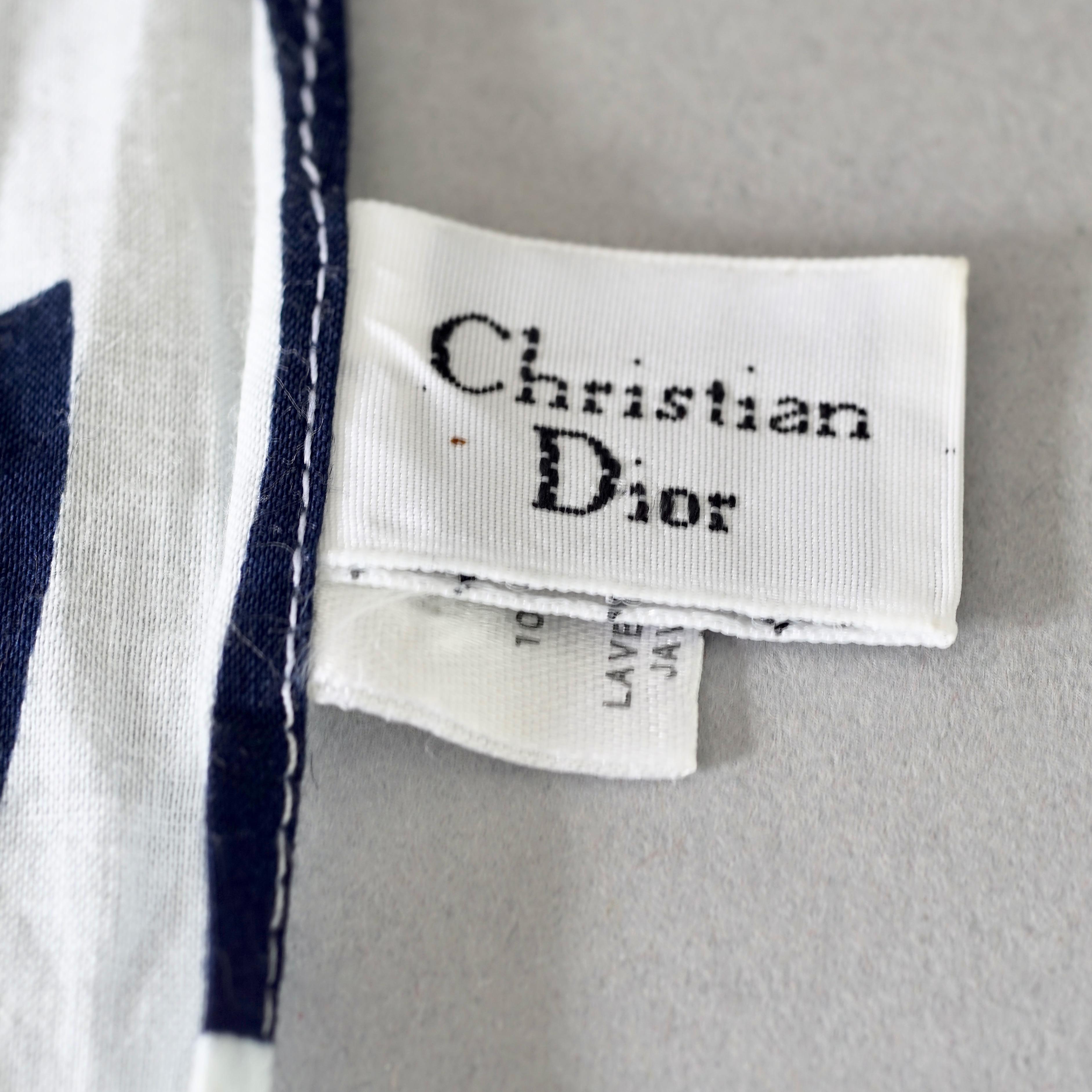Vintage CHRISTIAN DIOR Logo Insignia Print Pareo Wraparound Skirt  For Sale 7