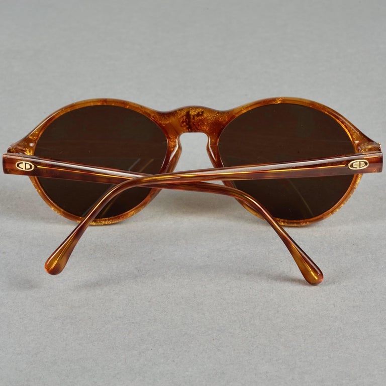 Vintage CHRISTIAN DIOR Logo Insignia Tortoiseshell Sunglasses For Sale 5