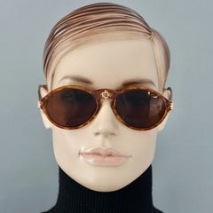 Vintage CHRISTIAN DIOR Logo Insignia Tortoiseshell Sunglasses