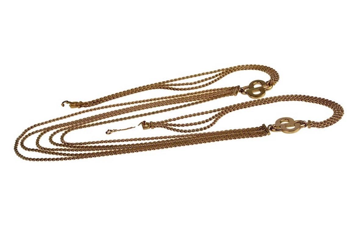 gold multi chain necklace